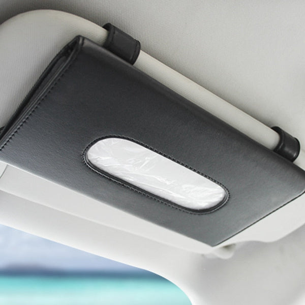 Car Sun Visor Tissue Box Holder compact storage design