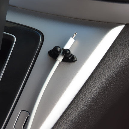 Dashboard Mobile Phone Cable Manager Charger Cable Line Organizer Clasp Clamp Cable Wire Cord Clips Organizer Holder Clamp Self Adhesive Cord Organizer Cable Management Wire Holder System Adhesive Cord Management System Auto Interior Accessories Holder