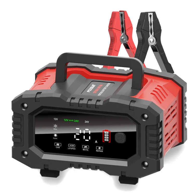 FOXSUR 12V / 24V 20A 300W Portable Car Smart Battery Charger (AU Plug)