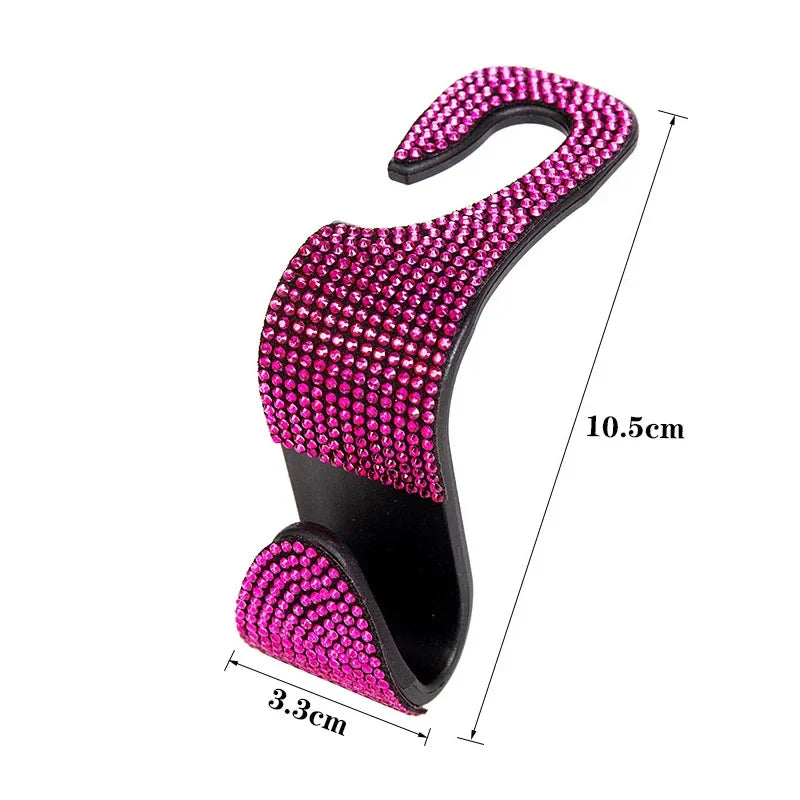 Rhinestone Car Seat Back Hook sparkling crystal design