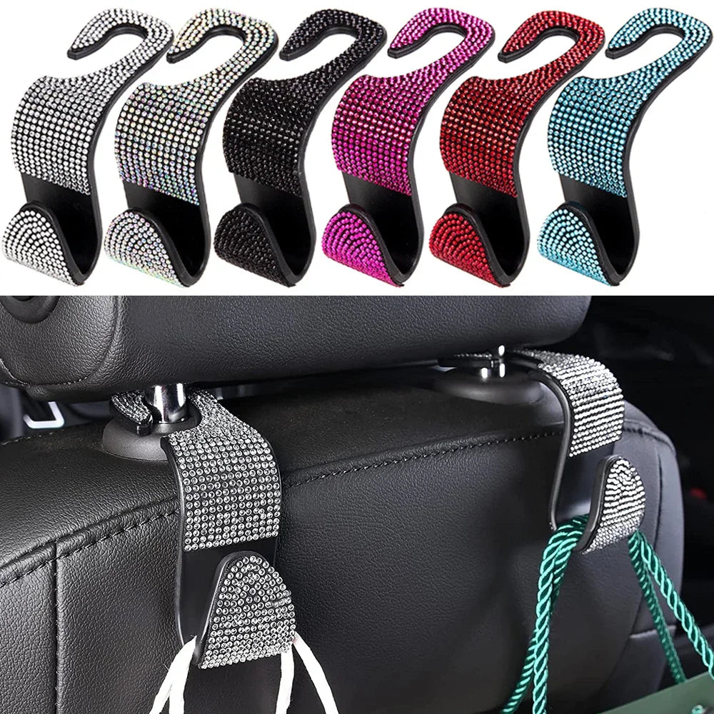 Rhinestone Car Seat Back Hook sparkling crystal design