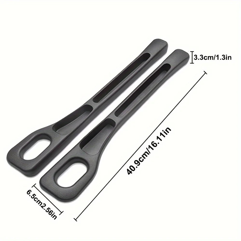 2pc Car Seat Gap Filler Organizer Pu Waterproof Car Seat Gap Plug Strip with 2 Grooves Seat Gap Storage Auto Interior Accessories