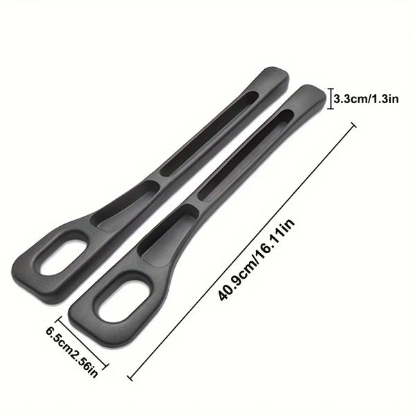 2pc Car Seat Gap Filler Organizer Pu Waterproof Car Seat Gap Plug Strip with 2 Grooves Seat Gap Storage Auto Interior Accessories