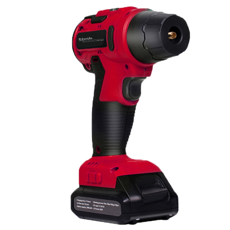 High-pressure Handheld Smart Digital Display Car Portable Wireless Tire Inflator (Red)