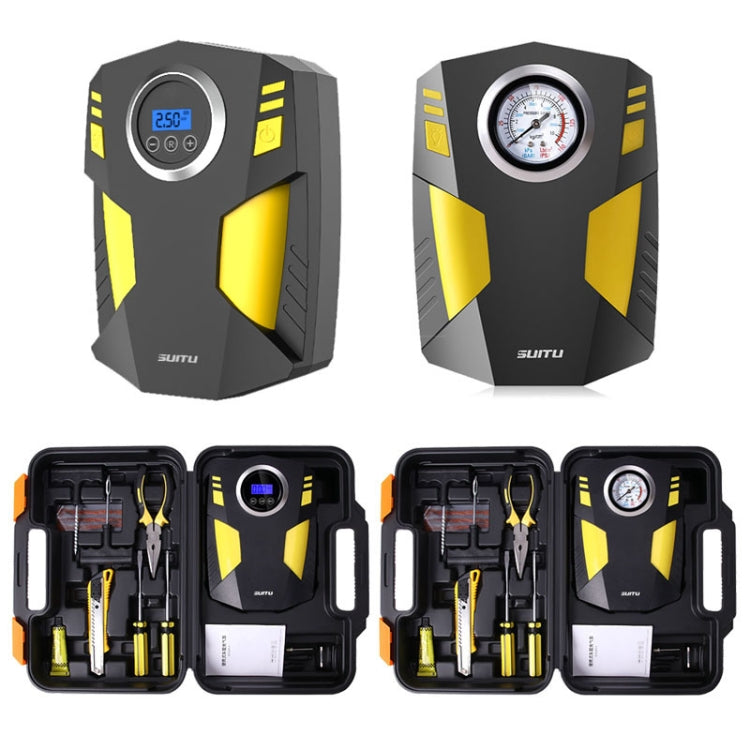 ST-5002 DC 12V Car Air Compressor Tire Inflator 150 PSI Auto Air Pump Digital Display Model+Toolbox