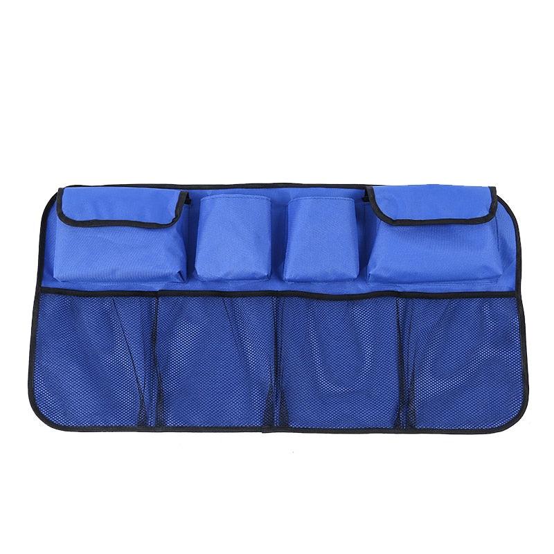 Car Trunk Organizer Adjustable Backseat Storage Bag installed in vehicle