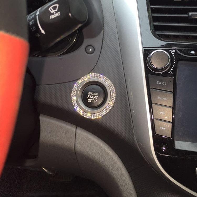 Crystal Engine Start Stop Ring sparkling dashboard accessory