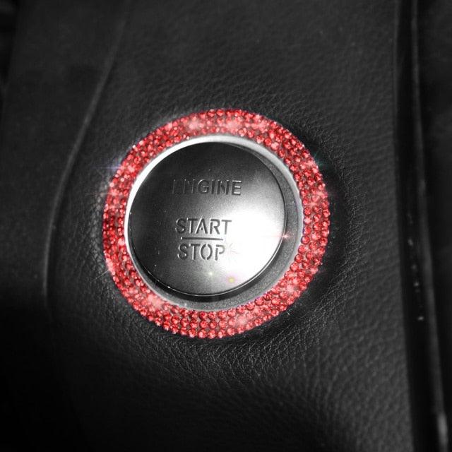 Crystal Engine Start Stop Ring sparkling dashboard accessory
