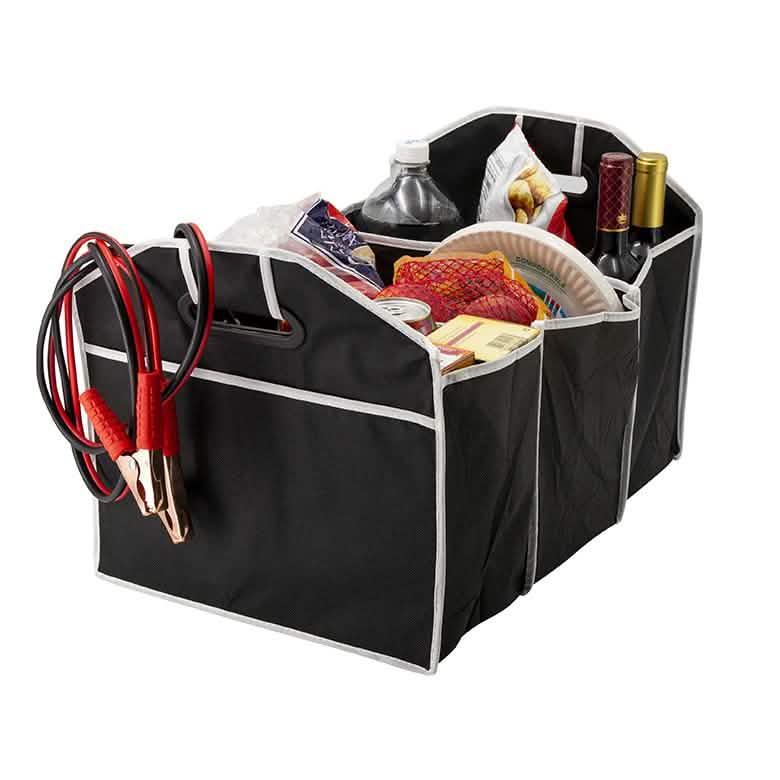 Foldable Car Trunk Organizer with Cooler in SUV trunk