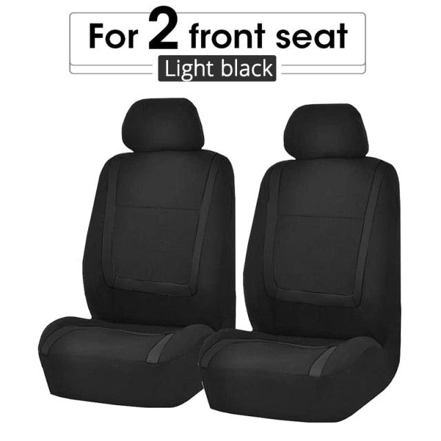 Flat Cloth Car Seat Cover Full Set installed in vehicle