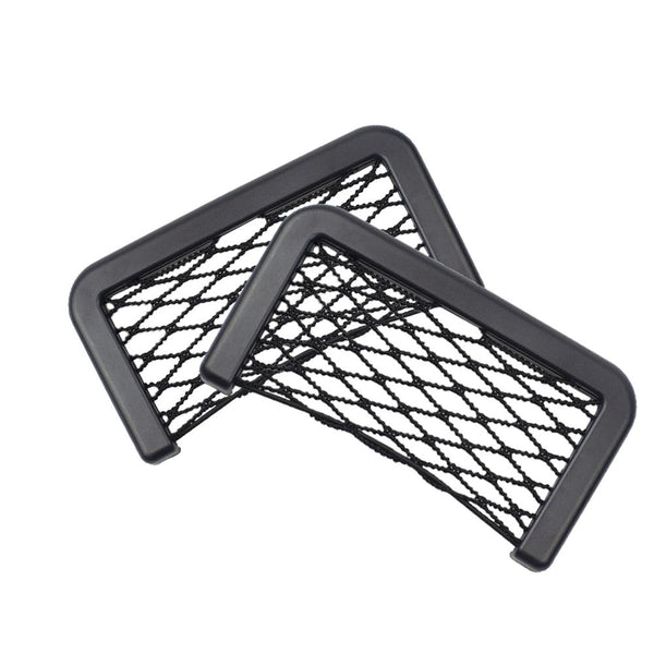 Car Seat Side Storage Net Pocket Organizer installed in vehicle