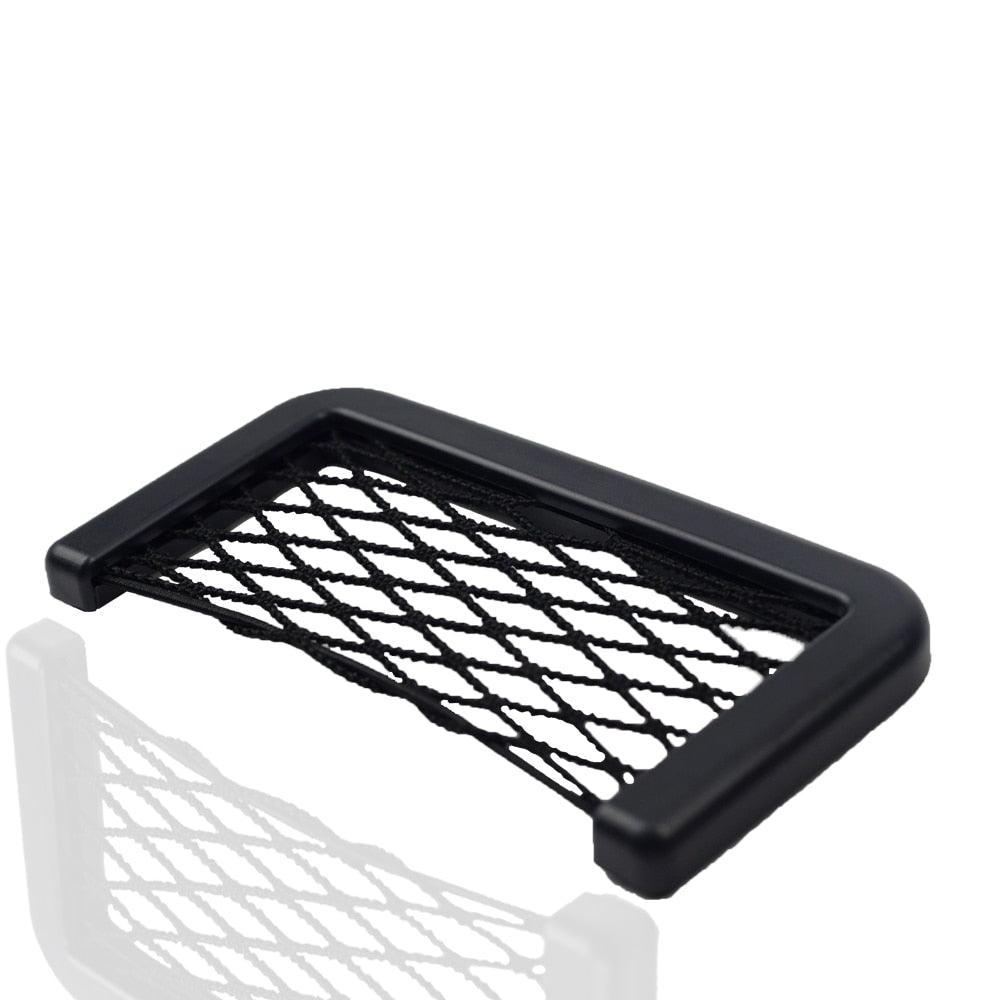 Car Seat Side Storage Net Pocket Organizer installed in vehicle