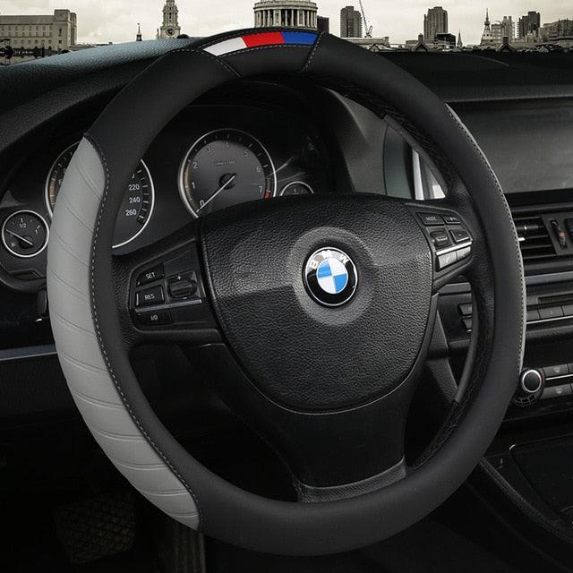 Universal Car Steering Wheel Cover installed in vehicle