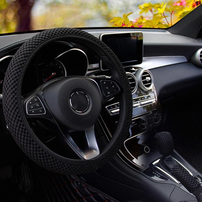 Ice Silk Steering Wheel Cover breathable microfiber design