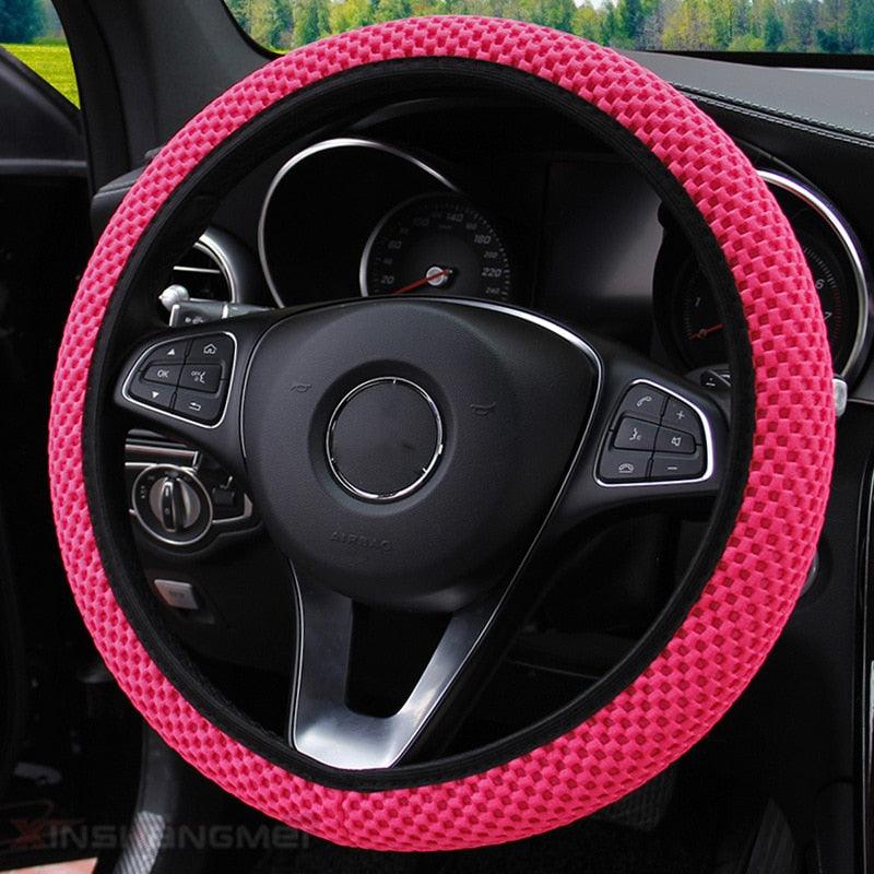 Ice Silk Steering Wheel Cover breathable microfiber design