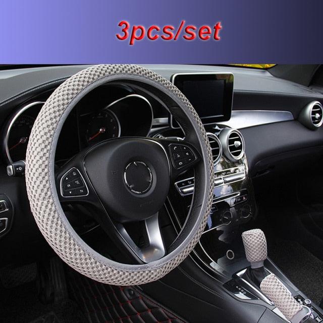 Ice Silk Steering Wheel Cover breathable microfiber design