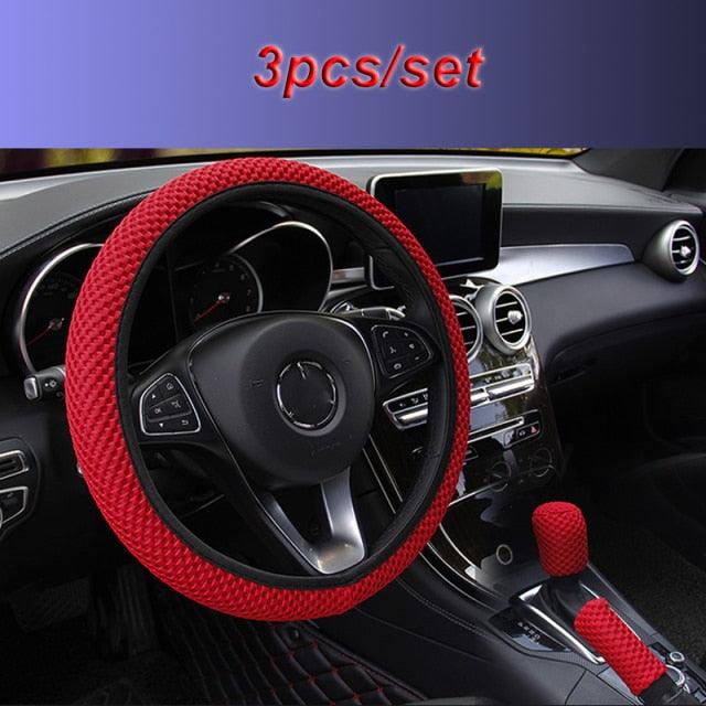 Ice Silk Steering Wheel Cover breathable microfiber design