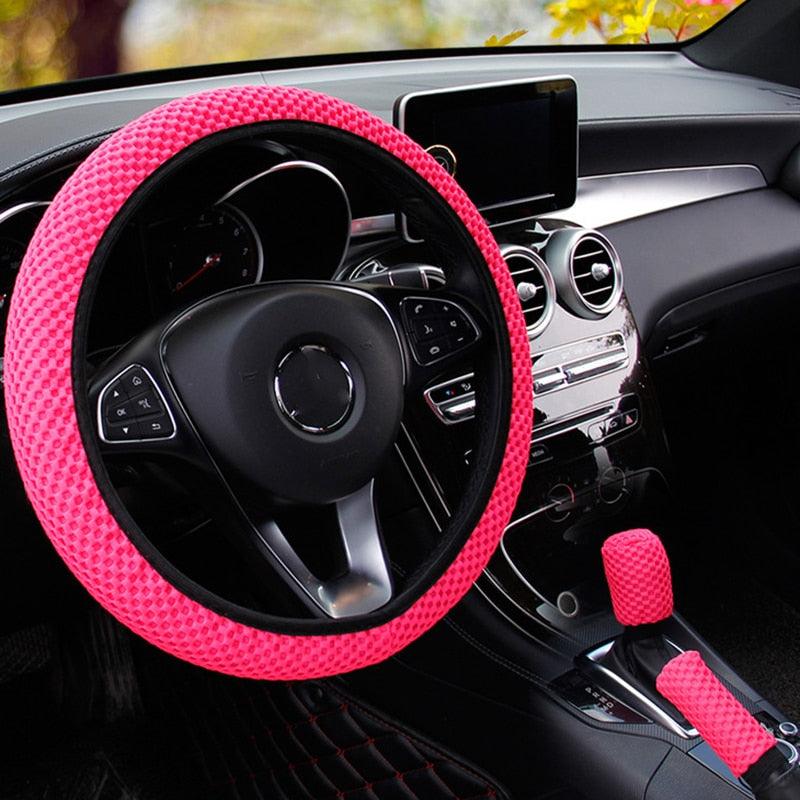 Ice Silk Steering Wheel Cover breathable microfiber design