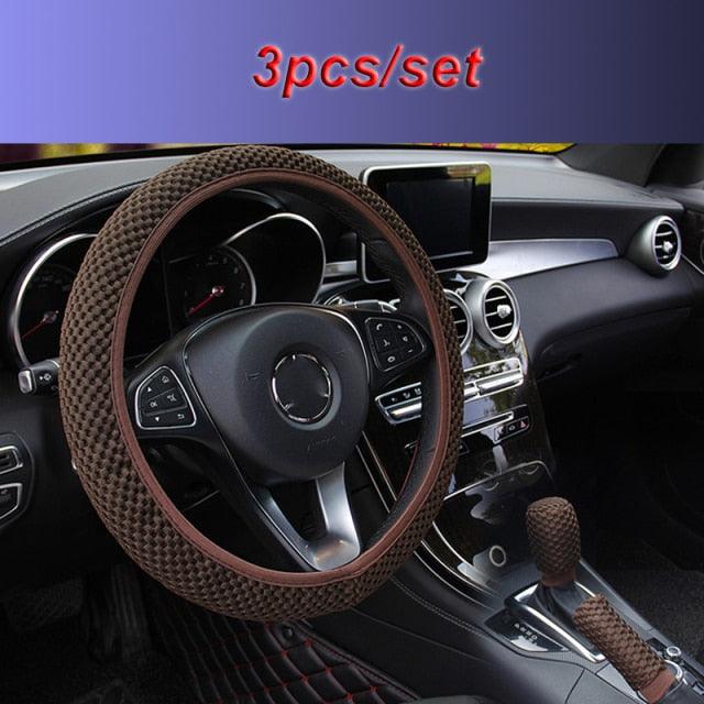 Ice Silk Steering Wheel Cover breathable microfiber design