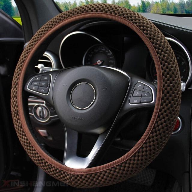 Ice Silk Steering Wheel Cover breathable microfiber design