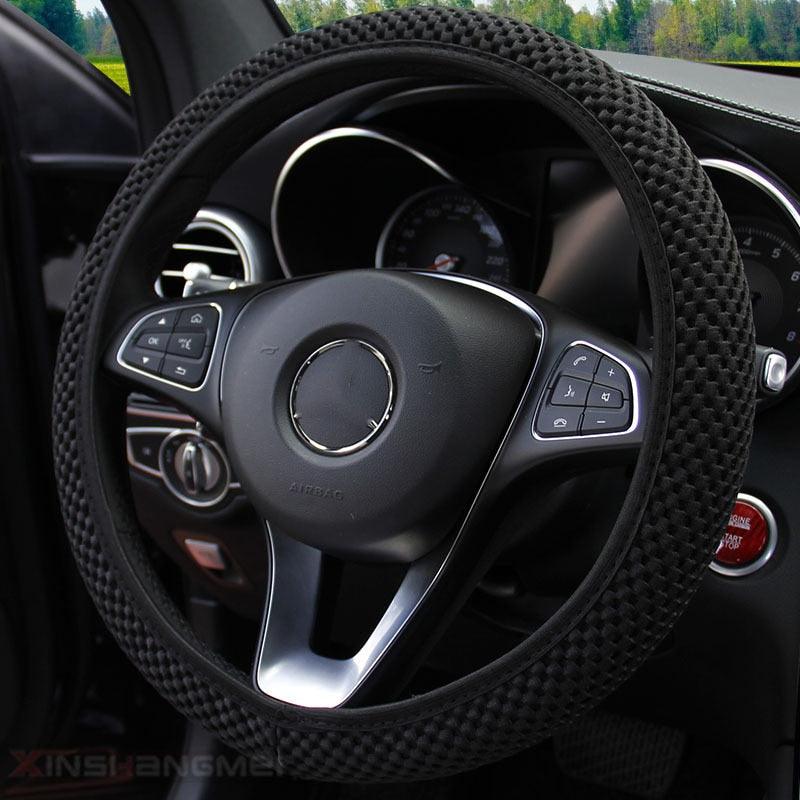 Ice Silk Steering Wheel Cover breathable microfiber design