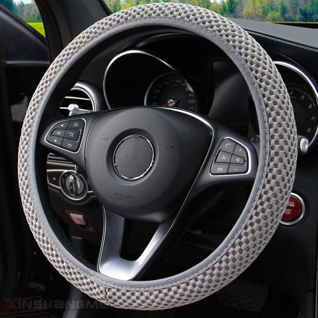 Ice Silk Steering Wheel Cover breathable microfiber design