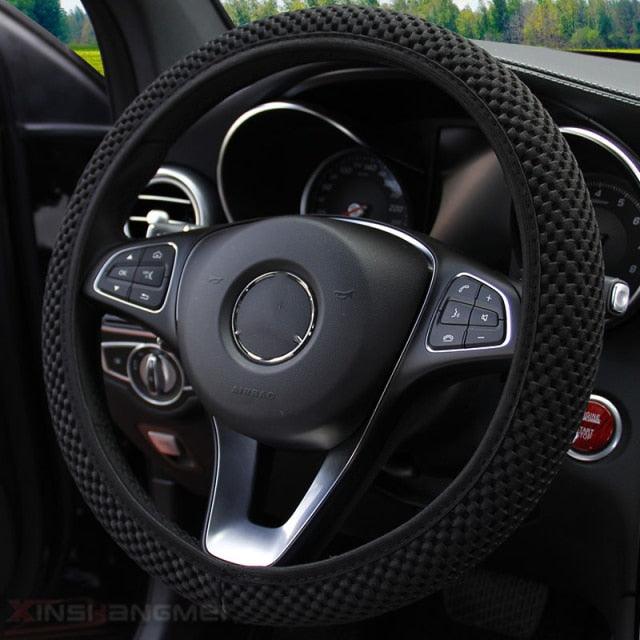 Ice Silk Steering Wheel Cover breathable microfiber design