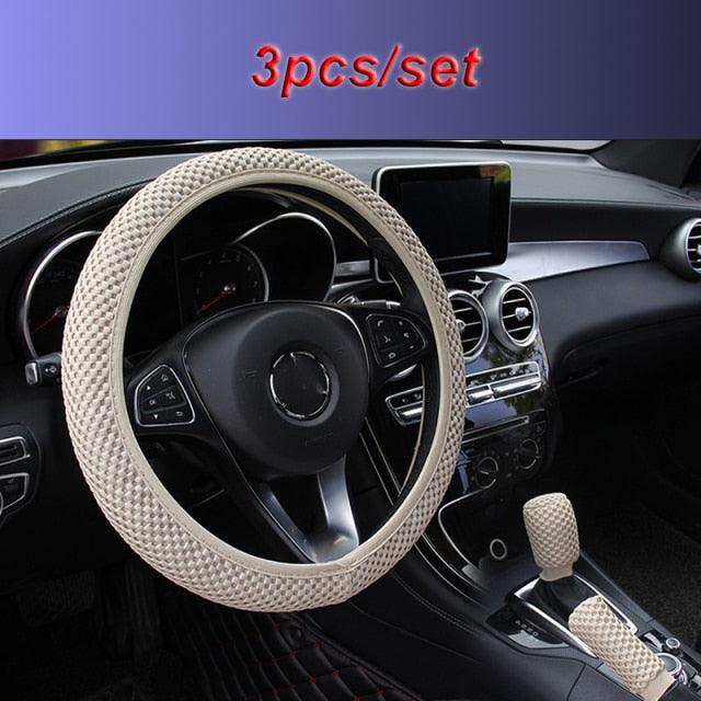 Ice Silk Steering Wheel Cover breathable microfiber design