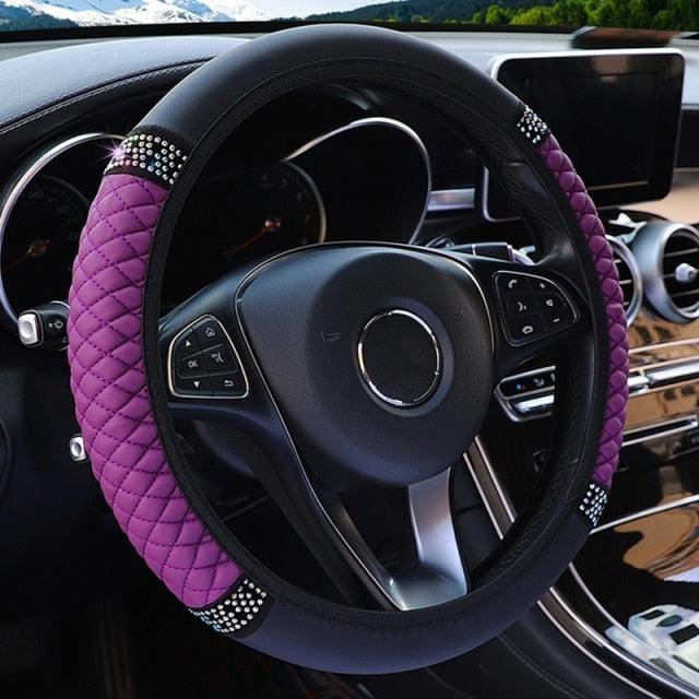 Bling Crystal Steering Wheel Cover rhinestone design