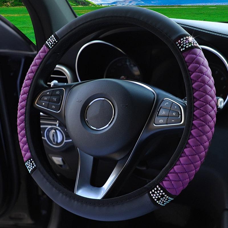 Bling Crystal Steering Wheel Cover rhinestone design